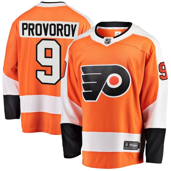 Philadelphia Flyers #9 Ivan Provorov Mens Hockey sz Med. Fanatics Orange Jersey - Picture 1 of 7